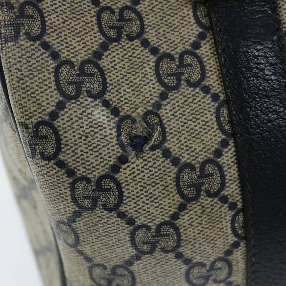 GUCCI GG Supreme Sherry Line Hand Bag PVC Navy Red 40 02 006 Auth 69897 - Picture 5 of 16